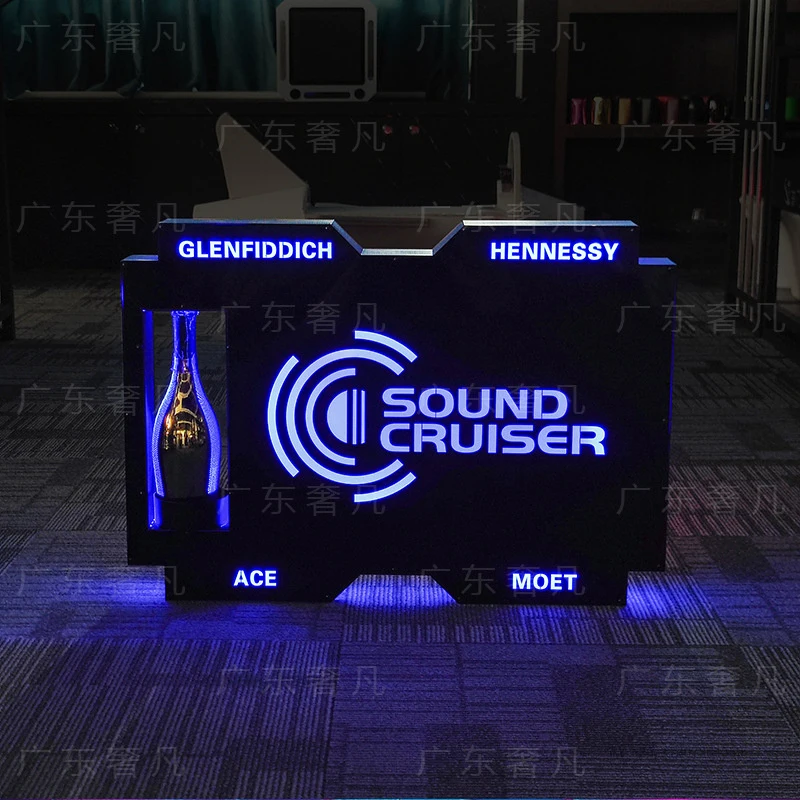 Cross-BorderLEDScreen champagne glowing wine stand barKTVProgrammable scrolling light-up acrylic hand-held sign