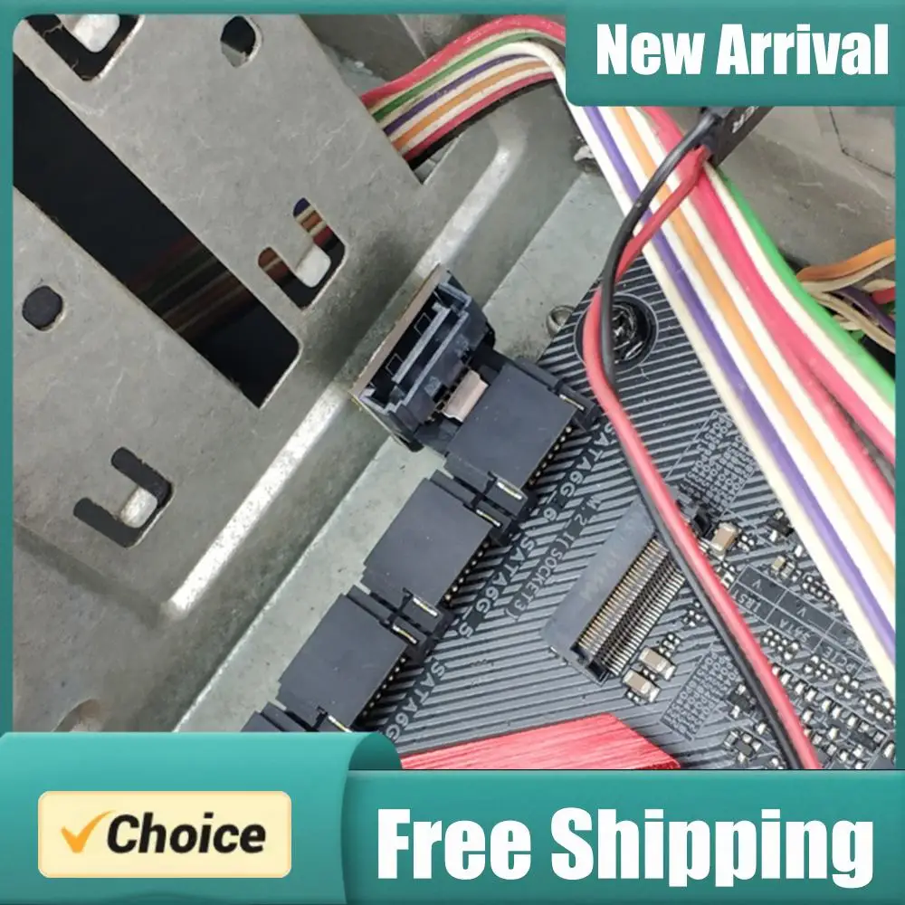 

Адаптер SATA 7-контактный (гнездо-штекер) с углом 90 градусов, 6 Гбит/с, угловой адаптер 90 градусов (вверх/вниз) для материнской платы