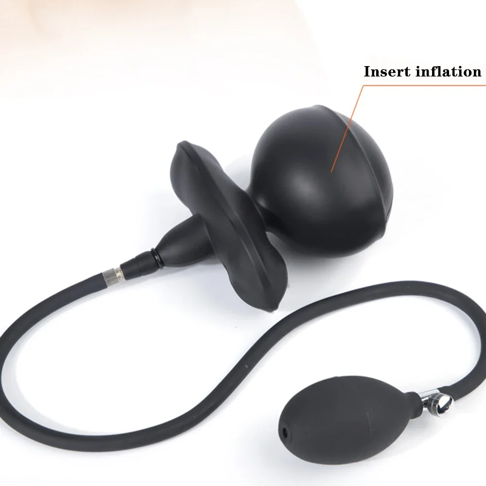 BDSM Sex Toy Inflatable Silicone Gag Mouth Plug with Detachable Pump for Man Woman Couple LGBT Sex Game Play Restraint Slave Gag view 2