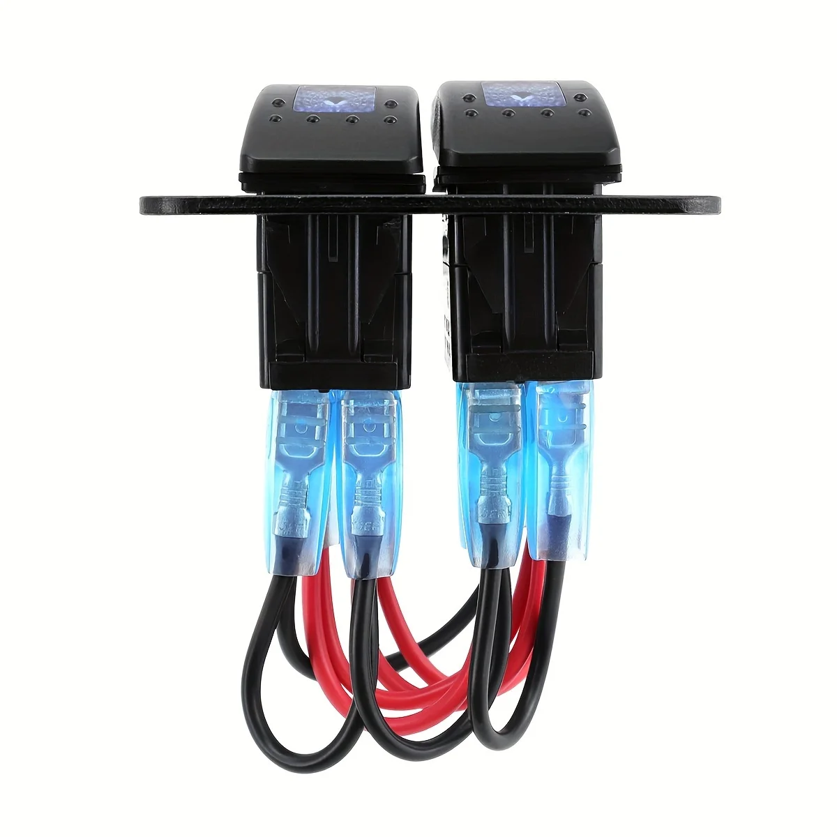 مجموعتان من لوحات التبديل الروك مع مفاتيح 5 دبابيس مناسبة للسيارات 12 فولت/24 فولت، والسفن، ومقطورات ATV، باللون الأزرق. #3