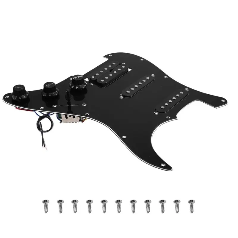 ABKV-Dual Coil Pickup SSH Guitar Pickguard With Silence Switch And Preloaded Wiring For ST Electric Guitar