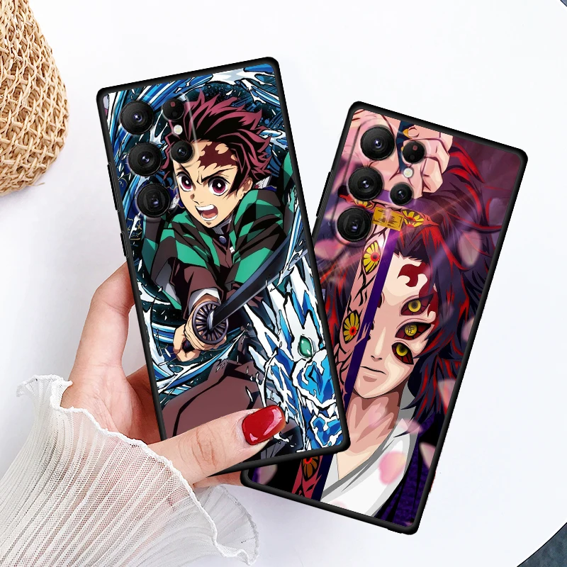 D-Demons S-Slayers Anime Cool For Samsung Galaxy S24 S23 S22 S21 S20 FE S10 S10E Plus Ultra Pro Lite 5G Black Funda Phone Case