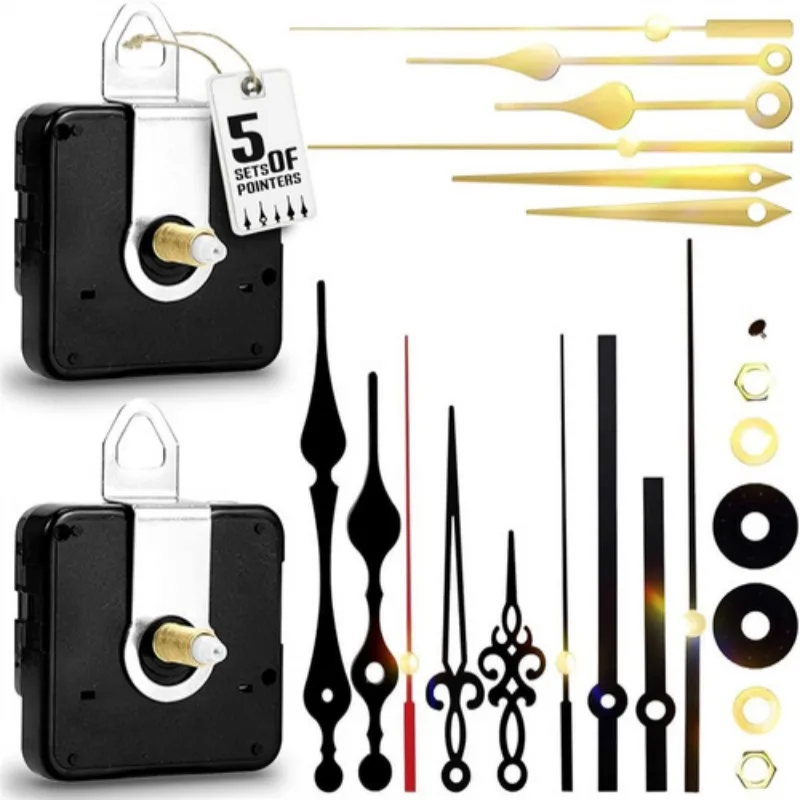 

DIY Clock Mechanism Battery Powered Long Shaft Clock Movement Mechanism Short Shaft Replacement Clock Mechanisms Silent