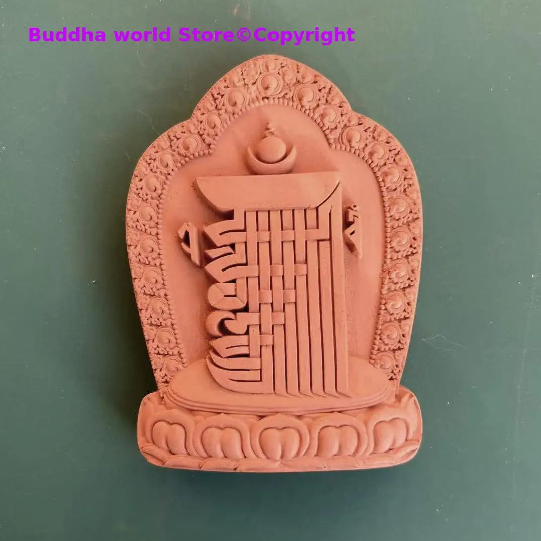 Special Offer Tibet handmade clay Kalachakra auspicious symbol sat-chaya Holy tsha-tsha Buddhist temple altar lama monk worship