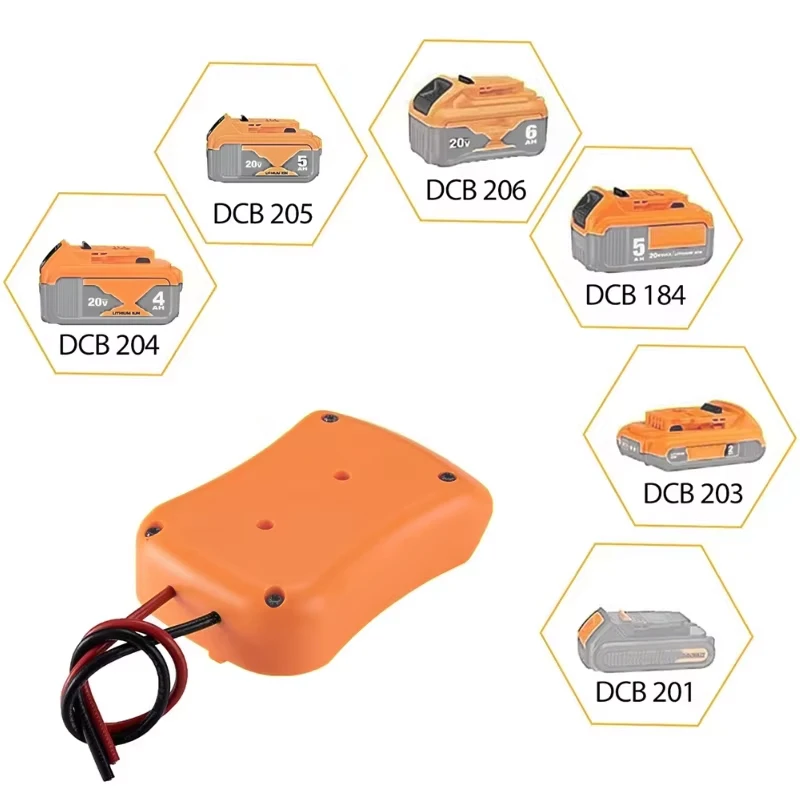 Battery Adapters For Makita/Bosch/Milwaukee/Dewlt/Black&Decker 18V Power Connector Adapter Dock Holder 14 Awg Wires