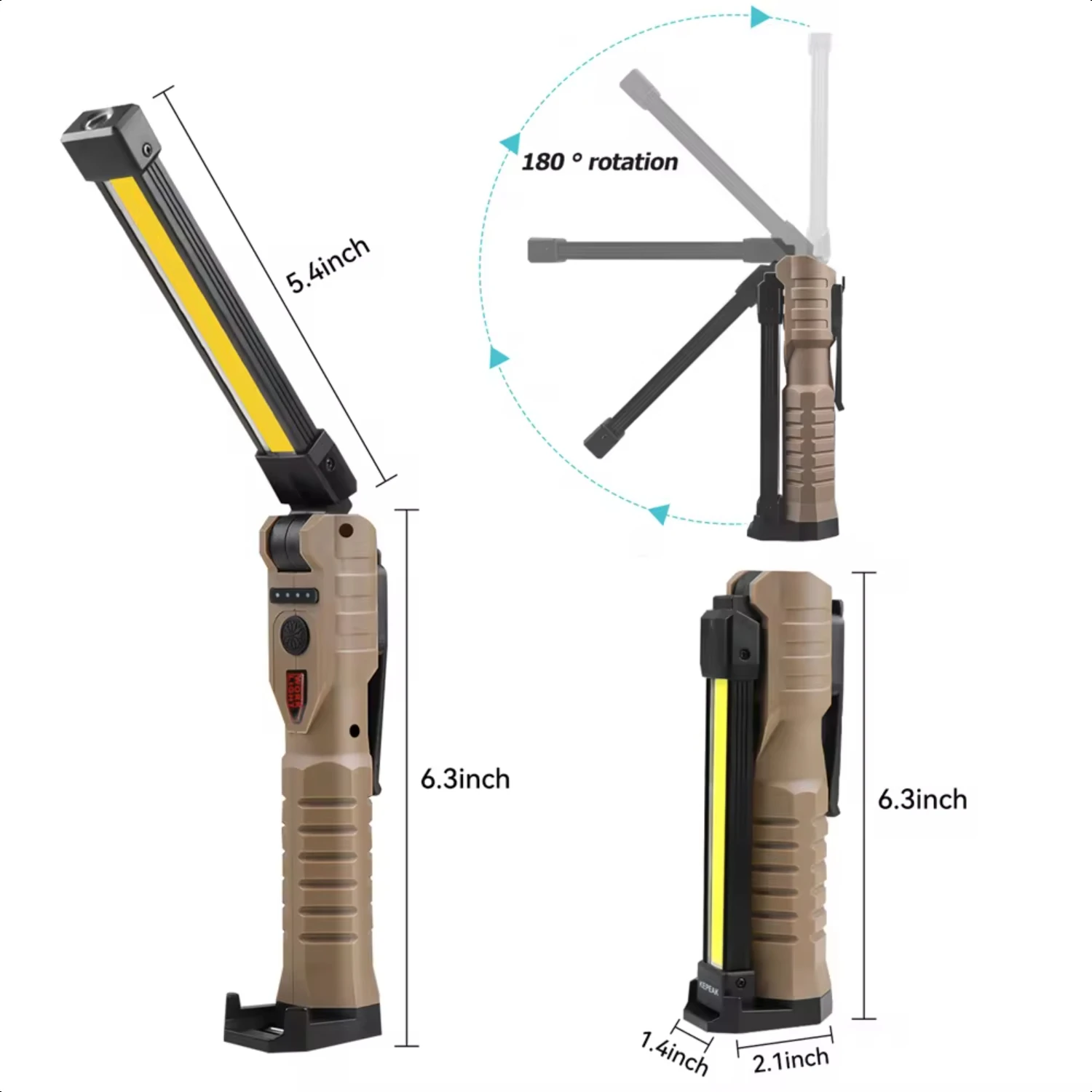 Luz de carga USB para tienda de campaña al aire libre, 7 ° engranaje, luz nocturna impermeable, iluminación plegable portátil, lámpara de luz recargable