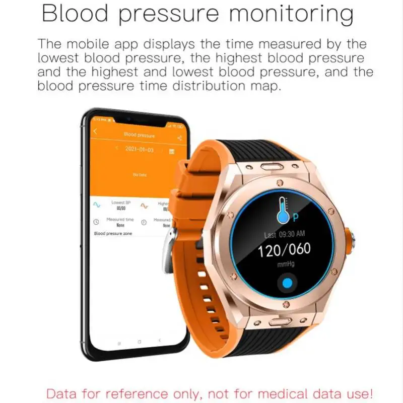 MV58 الرياضة Smartwatch الرجال 1.28 بوصة دائرة كاملة شاشة ملونة سبائك الزنك قذيفة سيليكون حزام اليابان كوريا فرنسا ساعة الموضة