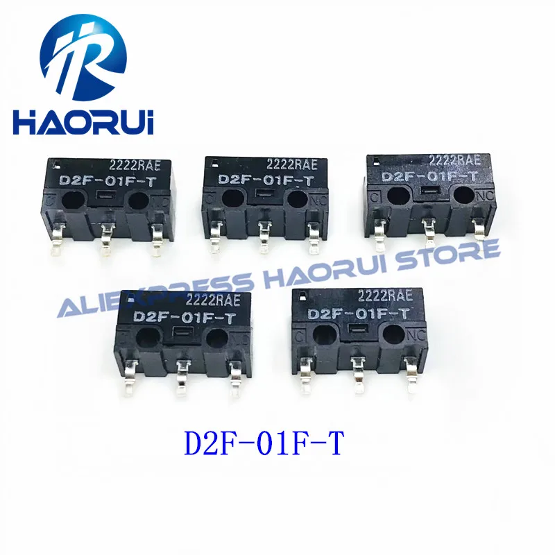 10Pcs New D2F 01F T Mouse Micro switch D2F-01F-T microswitche for Kinzu Kana Sensei raw XAI MLG Sensei310 D2FC-F-7N Mouse Button