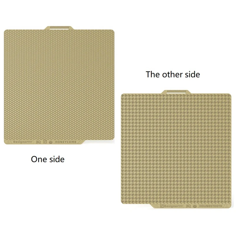 AU61-BIQU Panda Buildplate Designer Series Dual-Textured 3D Printing Build Plate Honeycomb & Houndstooth For Bambu X1/P1/A1 Prin - Image 2