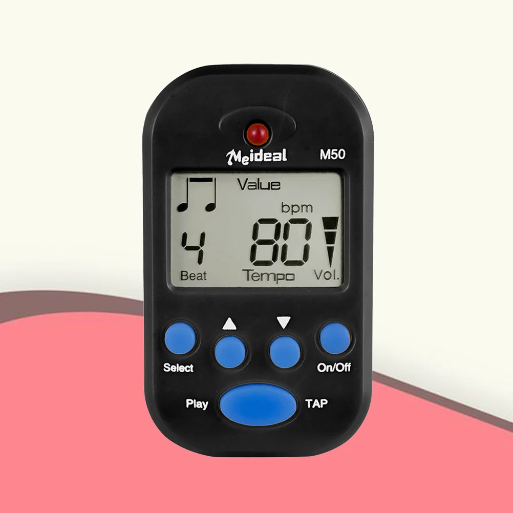 

Guitar Digital Beat Tempo Universal Mini Metronome Mechanical Metronome High Accuracy with Clip (Black)