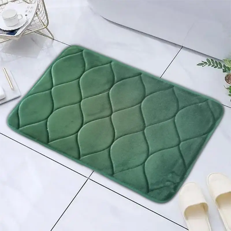 Bathroom Shower Mat Luxurious Coral Velvet Shower Rug Ultra-Soft Shower Mat Carpet High Absorbency Bath Mat Carpet For Tub