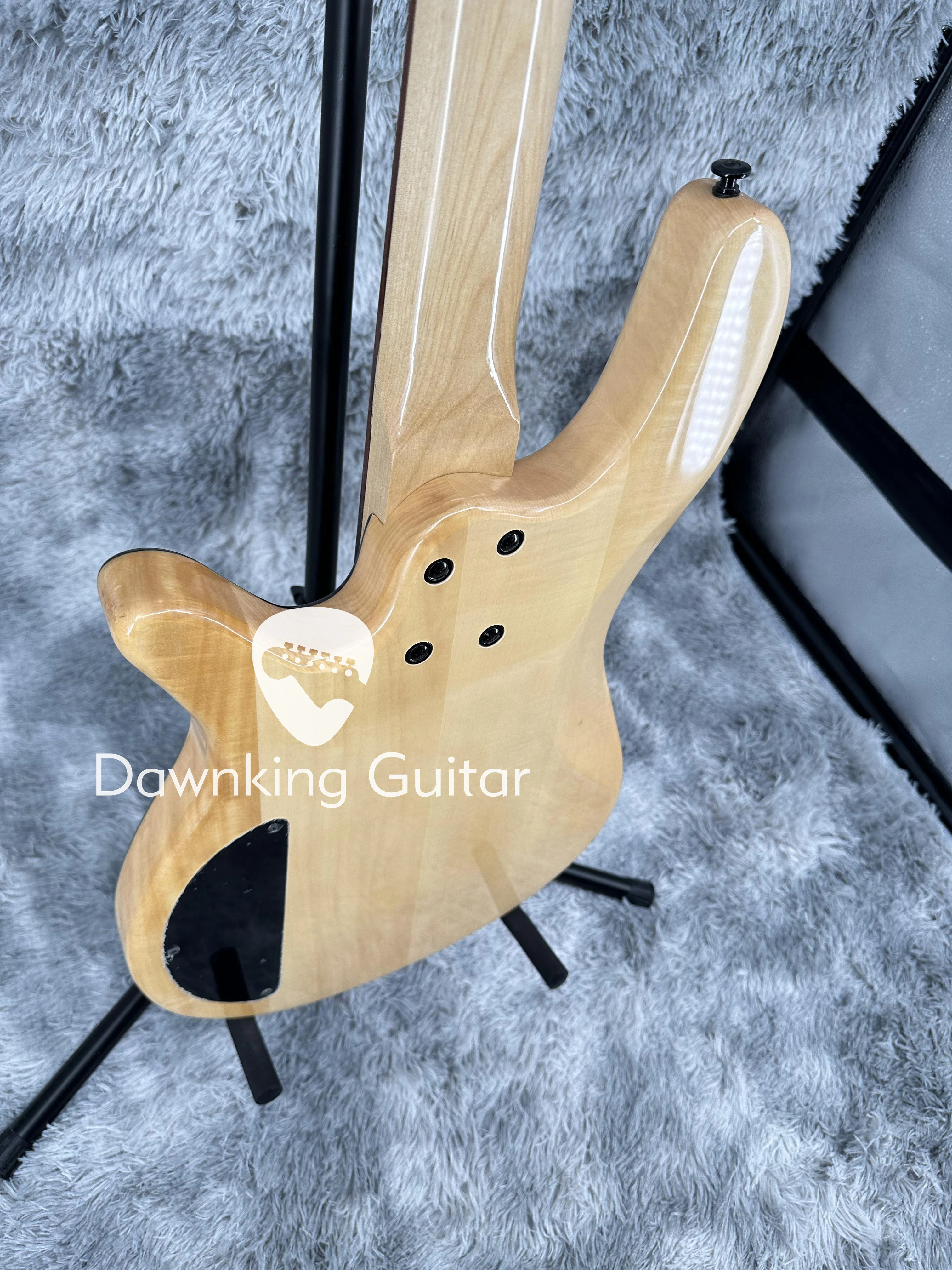 4-string natural wooden electric bass guitar maple wood board in stock, free shipping