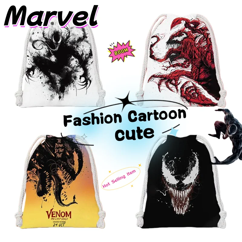 Bolsa con cordón Marvel, bolsa pequeña de tela, bonita y elegante para niños y niñas, bolsa de almacenamiento para estudiantes, regalo de cumpleaños para amigos