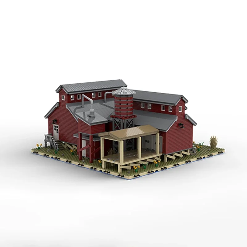 4588pcs Moc Sawmill Series  Planing Shed Modularity Architecture Model Building Blocks Creative Assembly Bricks Toys Kids Gifts