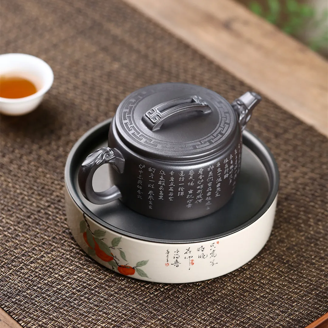 High Quality Double Hanwa Yixing Purple Clay Teapot Ore Yellow Ingenious Hand-Made High-End Teaware Gifts