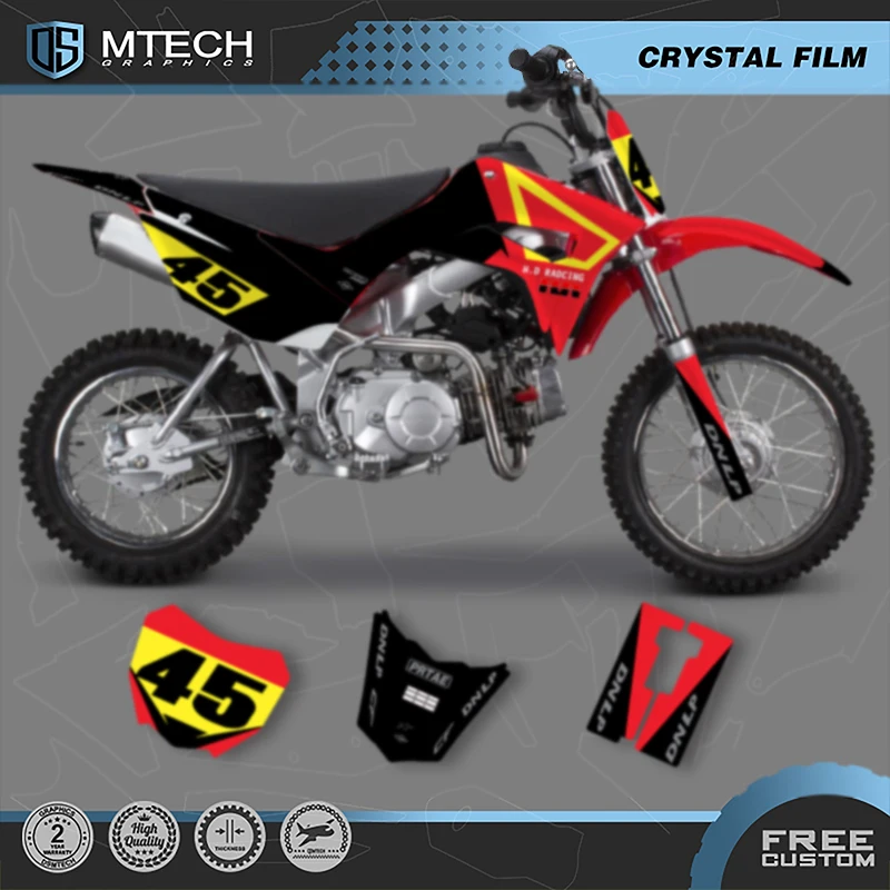 

DSMTECH Custom Motorcross Graphics Background Decal Stickers Kits For HONDA CRF110 CRF110F 2019 2020 2021 001