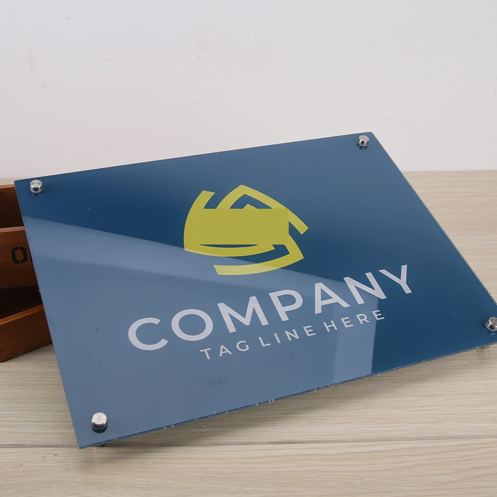 Imagem -03 - Empresa Personalizada Placas Acrílicas Empresa Sinais Tabuleta da Casa Serviços de Impressão uv Personalizados Logotipo do Negócio do Escritório
