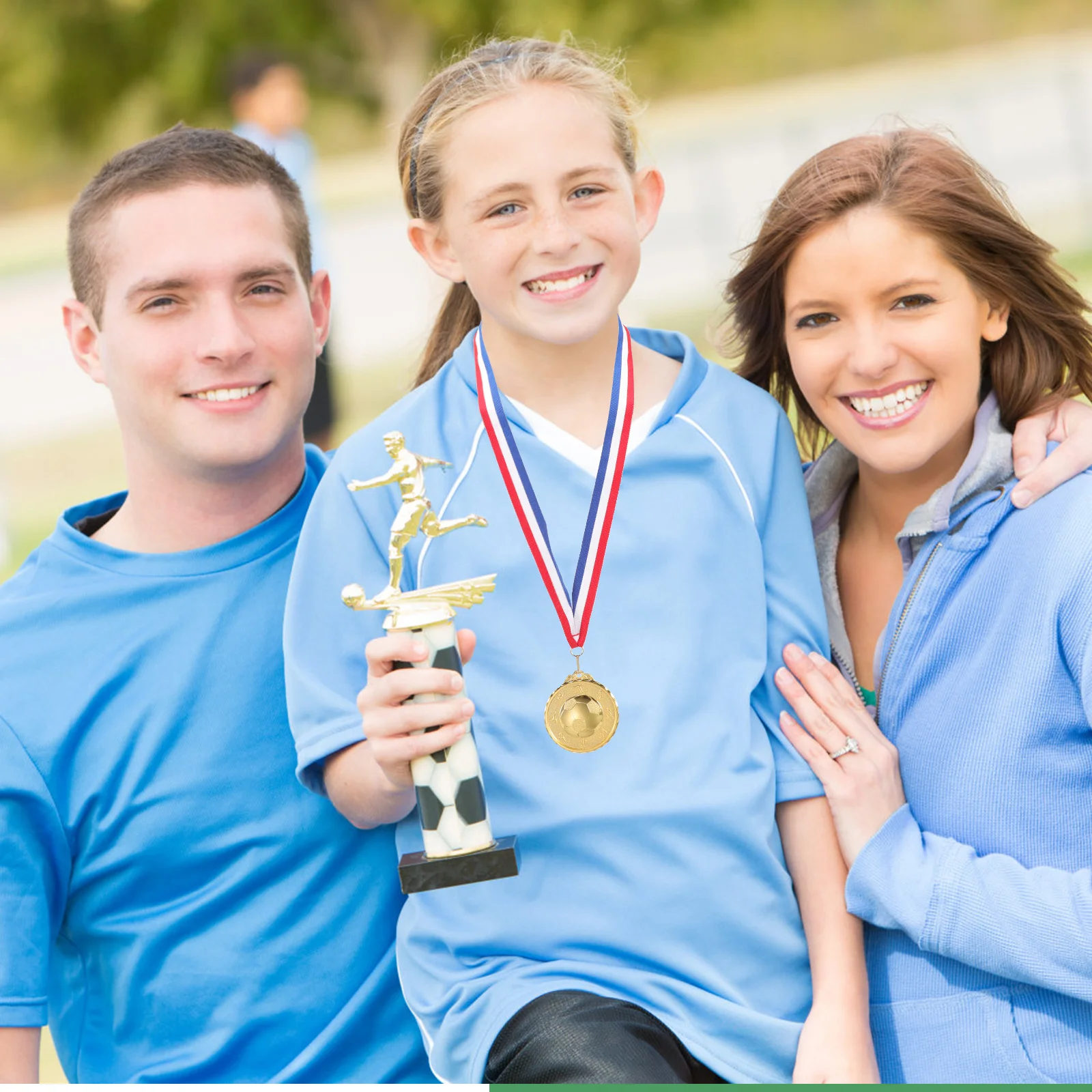 

3Pcs Soccer Medals Metal Award Accessory for Teens Football Competition Medals for Awards Encouragement Award Accessory