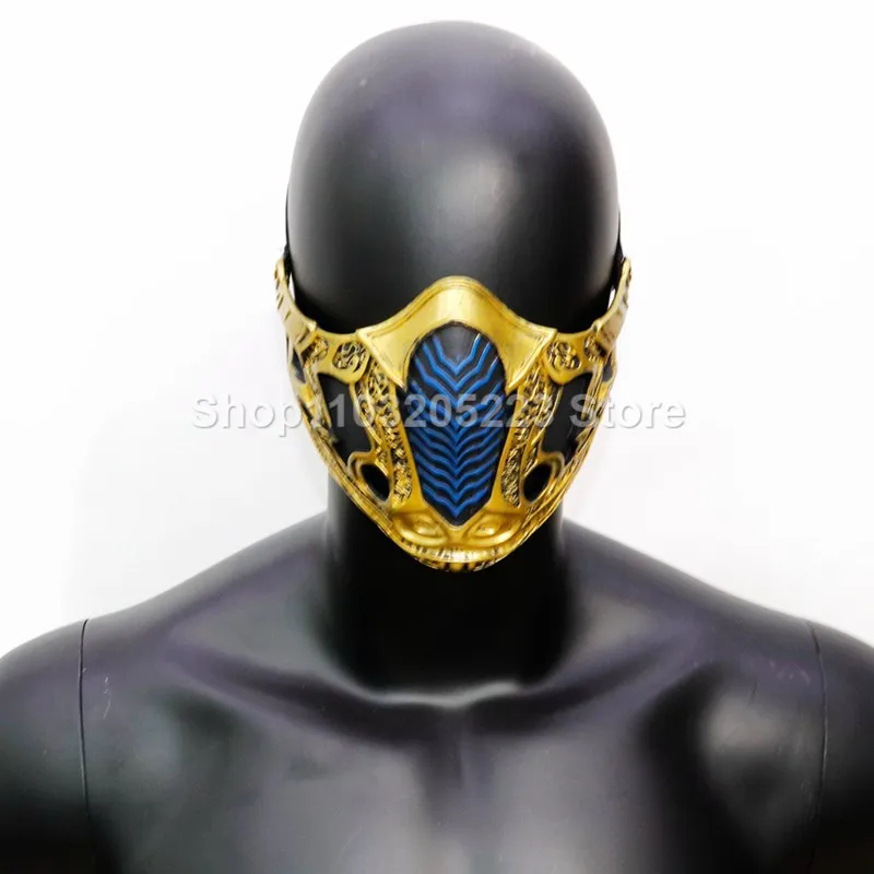 Real person quick fight mask, scorpion zero degree mask, half face warrior mask, Halloween game role-playing party supplies