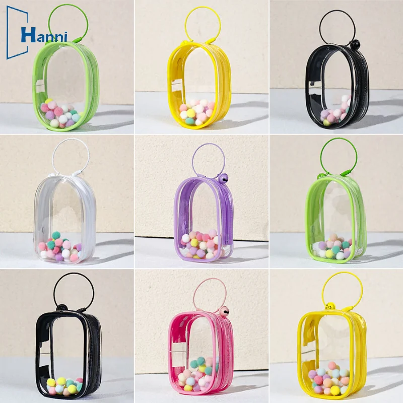 Doll Display Hanging Bag Colorful Transparent PVC Mystery Box Keychain Jewelry Organizer Storage Cute Doll Dustproof Case