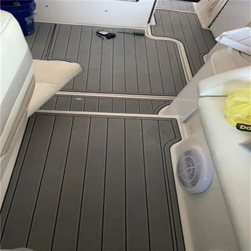 KXKZREN Premium Customized Formula SS330 Swim Platform Cockpit Marine EVA Foam Boat Flooring Pad Self-adhesive Faux Teak Mat