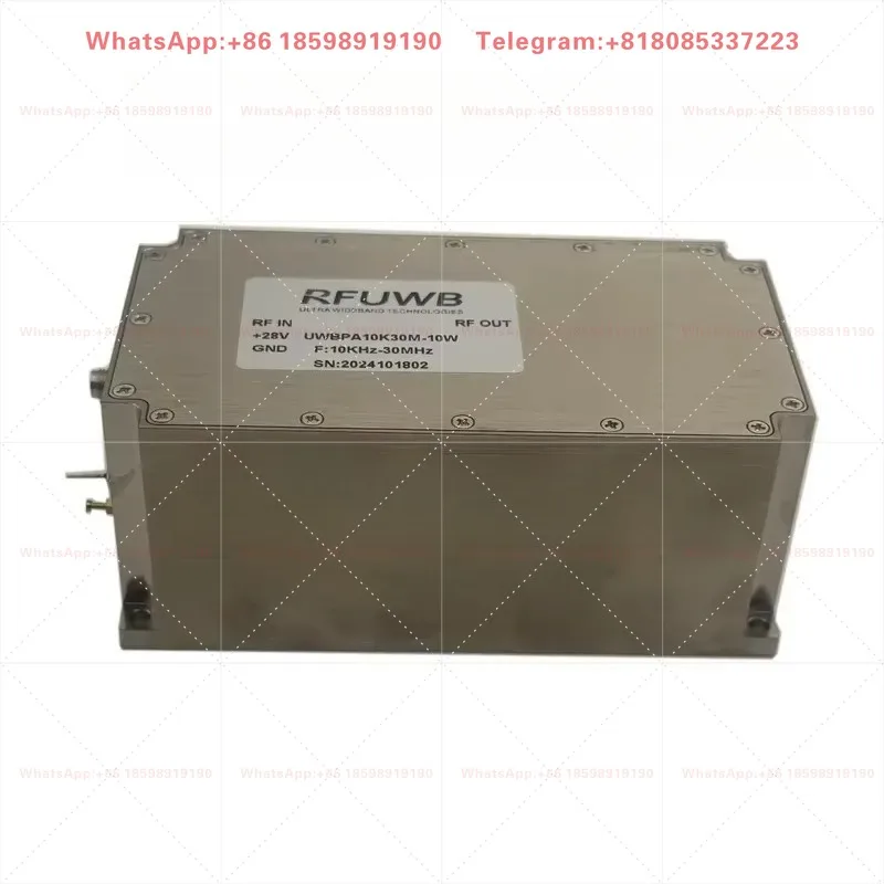 RFUWB 10W UWBPA10K30M-10W Solid State Power Amplifier (SSPA) Factory Direct Sales 10KHz-30MHz RF Power Amplifier