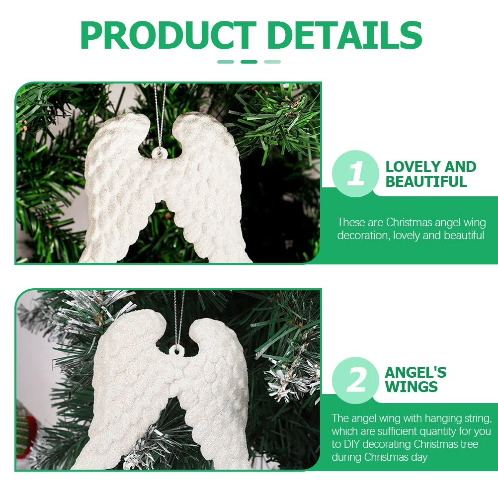 

6 Pcs Angel with Wings Christmas Decoration Mini Ornaments for Crafts Decorations Pendants Small Retro Holiday