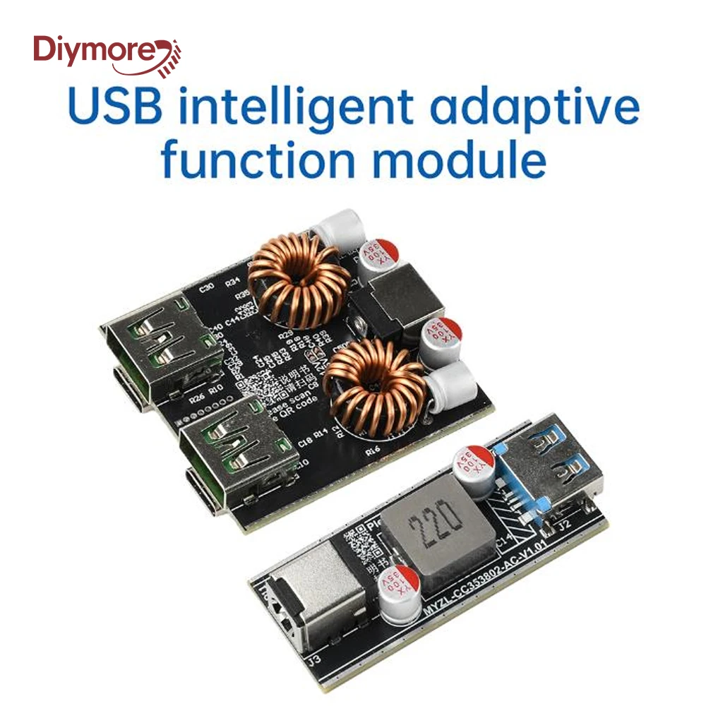 PD 100W 140W DIY Motherboard Single/Dual Channel Super Fast Charging Desktop Charger Module Supports PD QC AFC FCP VOOC Fast C
