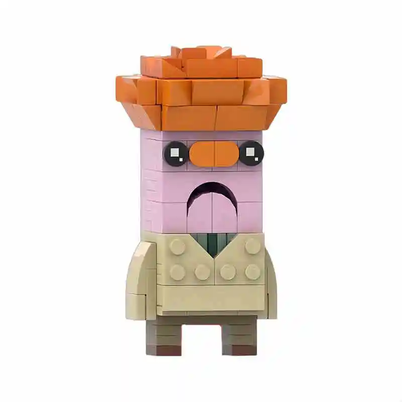 Moive Series Cartoon Frog Character Building Blocks MOC Puppet Doll Square Head Figures Assembly Model Puzzle Toy Birthday Gift