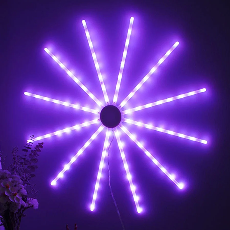 

LED Exploding Star Christmas Garland String Lights USB Remote RGB Hanging Fairy Firework Lights for Garden Party Home Decoration