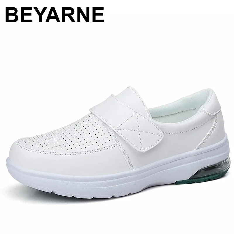 BEYARNESneakers Woman Nurse Clogs Shoes - Nursing Women Summer Shoe Female Health Work Flat Walking Soft Non Slip Hospital Nurse