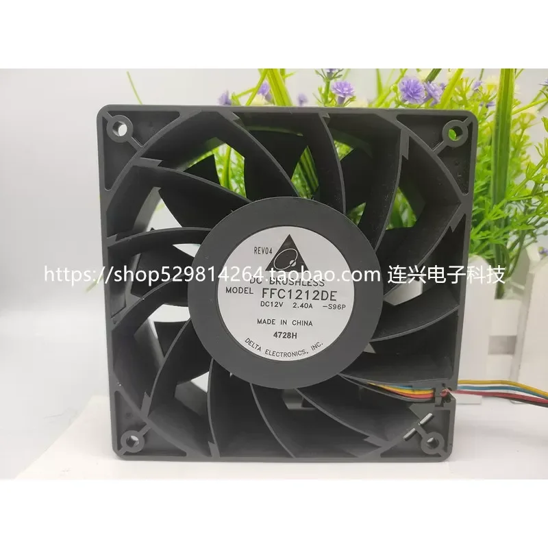 for Delta FFC1212DE 12CM 12V 2.40A PWM Intelligent Speed Regulation Ultra High Performance Server Cooling Fan