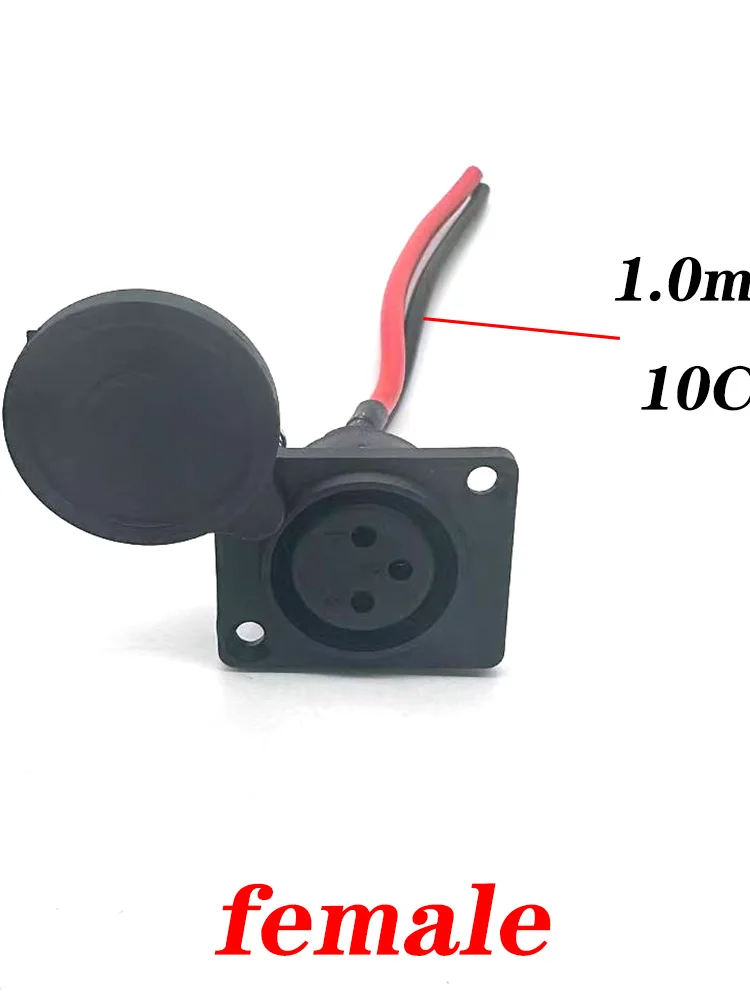 AliExpress ZHONGSHANQIANYU 3Pin XLR Lithium Battery Charger Port Inline Plug Adapter Connector Jack Socket For E-Wheelchair Electric Scooters Parts E-Bike