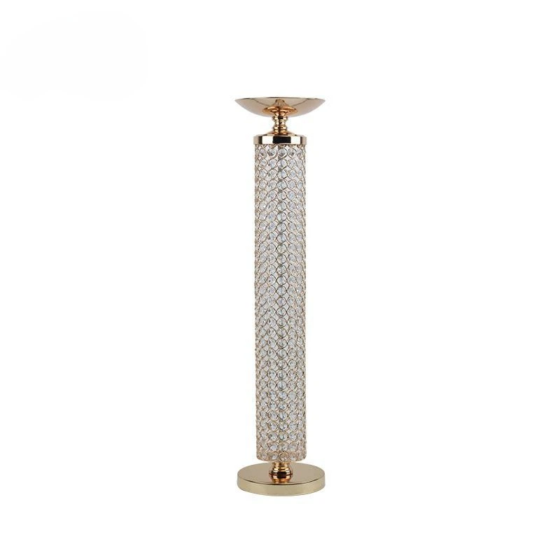 New European round Roman column vase wedding arrangement props wedding decoration road guide crystal ornament wholesale