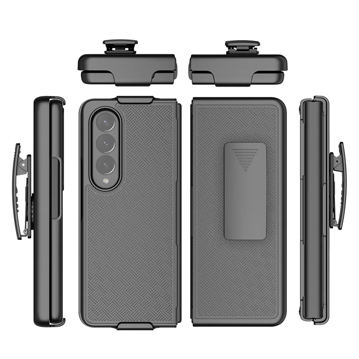 Anti-Falling Back Clip Protective Cover Case for Samsung Galaxy Z Fold 5 4 Fold5 Fold4 Fold3 Fold 3 Zfold4 Non-Slip Phone Bag