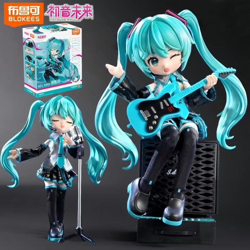 

Блоки Хацунэ Мику, строительные блоки, каваи, аниме, персонажи, куклы, игрушечные модели, коллекционные украшения, детские праздничные подарки