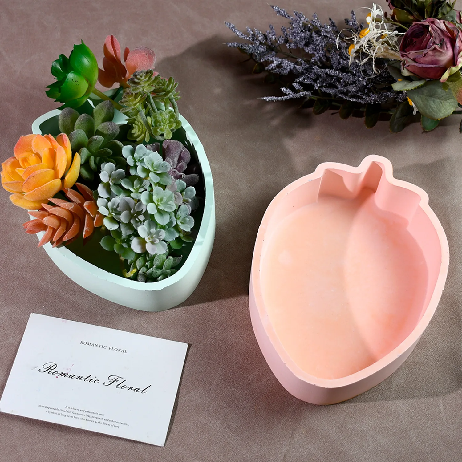Resin silicone mold, strawberry storage box bottom mold, gypsum drop-glue tabletop decorative tray, DIY pouring mold