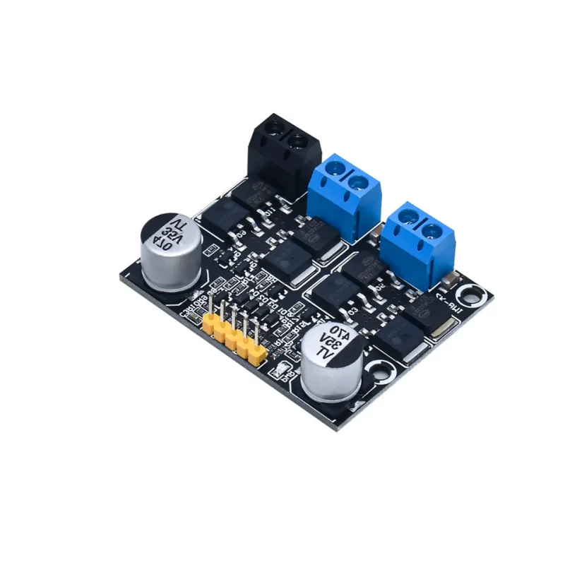 10A dual DC motor drive module forward and reverse PWM speed regulation dimming 3-18v low voltage high current