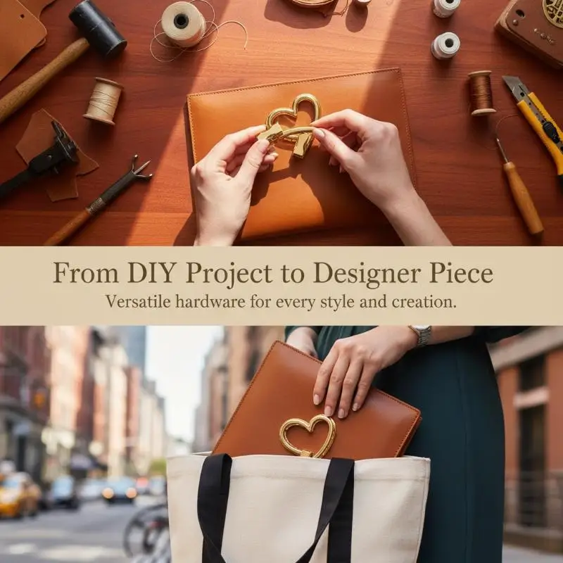 DIY Bag Closure Toggle Latch Buckles Easy to Install Zinc Alloy Handbag Purse Hardware for Handmade Bag Making Repair
