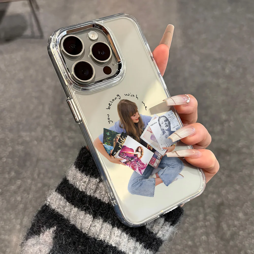 S-Swift Singer T-Taylor Phone Case For iPhone 17 16e 16 15 14 13 12 11 mini Pro Max X XR XSMAX 8 7 Air Plus Transparent Cover view 5