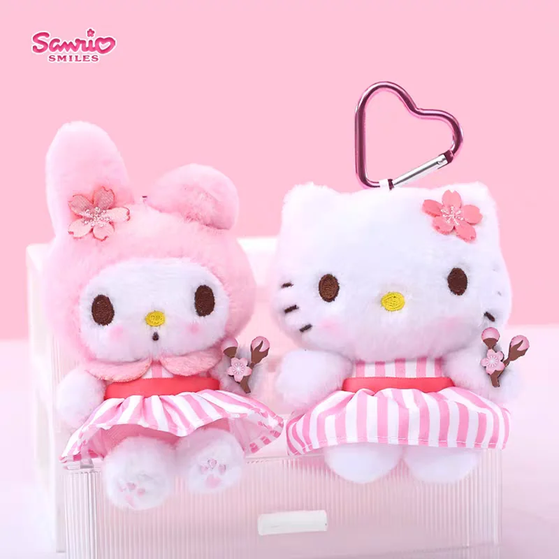 

Sanrio Hello Kitty Kuromi Melody Pachacoo Cinnamoroll Stuffed Toys Pendant Cute Plush Toys Keyring Anime Keychain Birthday Gift