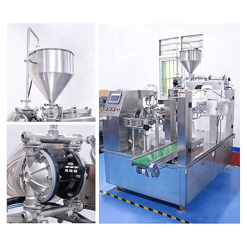 الصين التلقائي على شكل حقيبة دوي الحقيبة ملء آلات التعبئة والتغليف لزج الصابون غسل المنظفات السائلة Doypack آلة التعبئة