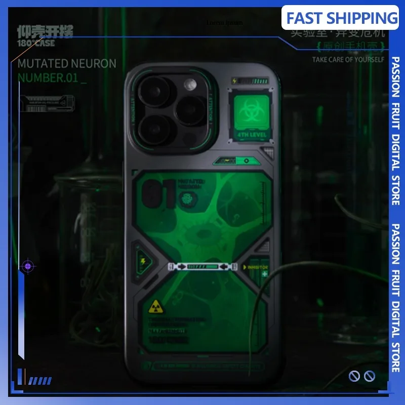 3M iPhone16 Pro Max Decal Skin حافظة هاتف خيال علمي مستقبلية مع طبقة مزدوجة IMD مضادة للخدش حماية متينة للشاشة