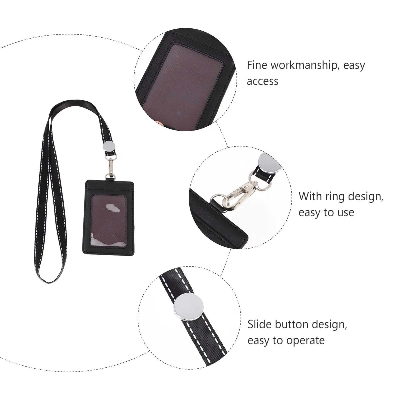 

ID Card Holder Cards Sleeve Security Student Working Sleeves Protective Cover Case Office