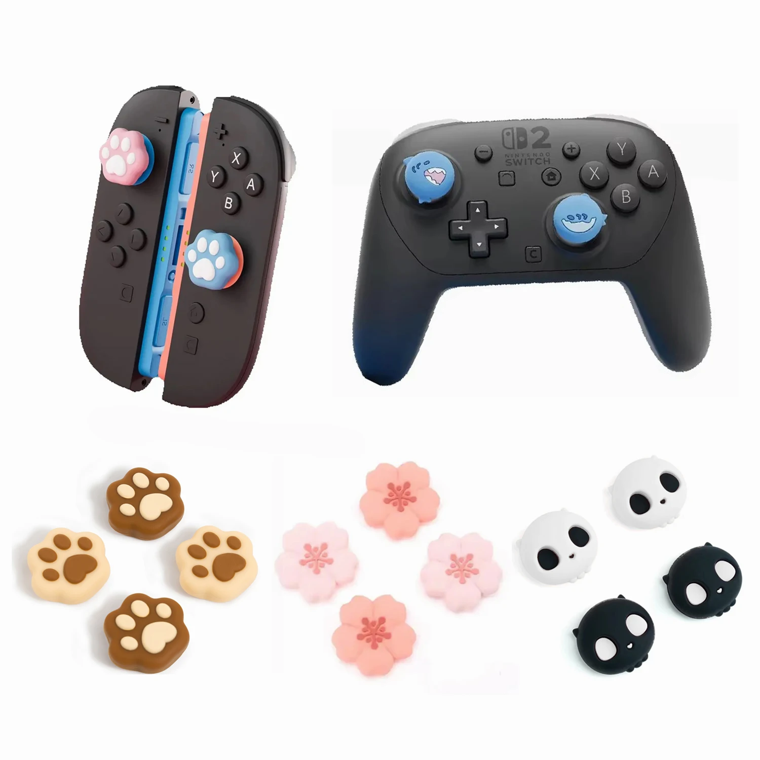 سيليكون لينة متحكم الأصابع xbox one قبضة غطاء الغطاء الواقي للتبديل 2 Joy-con/NS 2 Pro أذرع التحكم في ألعاب الفيديو NS2 حامي الملحقات