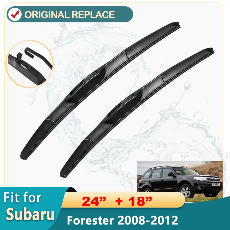 

Car Wiper Blade Front Window Windscreen Windshield Wipers Blades J hook Auto Accessories For Subaru Forester 24"+18" 2008-2012