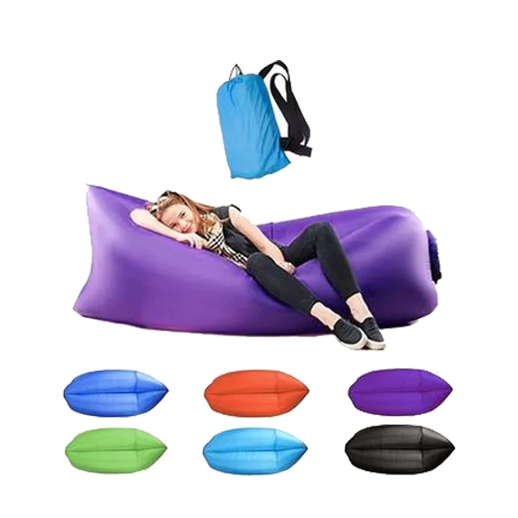 wholesale Outdoors Lazy Sofa Inflatable Lounger Air Sofa Ultralight Portable Mat Sleeping Bag Foldable Beach Camping Hiking,