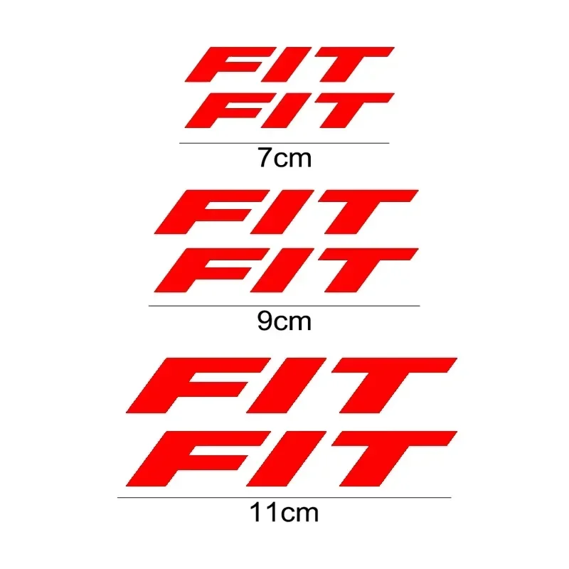 6pcs For Honda FIT Badge Waterproof Car Brake Caliper Sticker Heat Resistant Wheel Vinyl Decals Modification Accessories