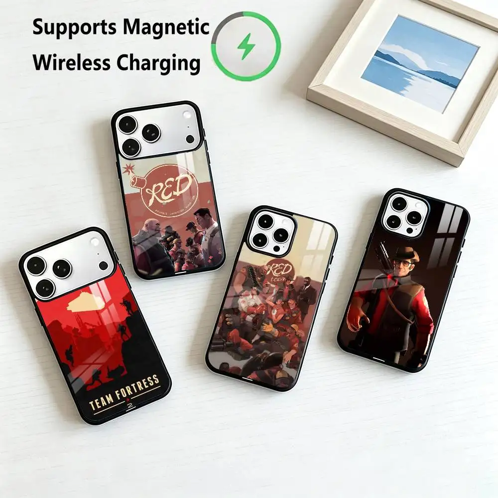 Game T-Team F-Fortress 2  Phone Case For iPhone17,16,15,14,13,12,11 Plus,Pro Compatible with magnetic wireless charging Gift