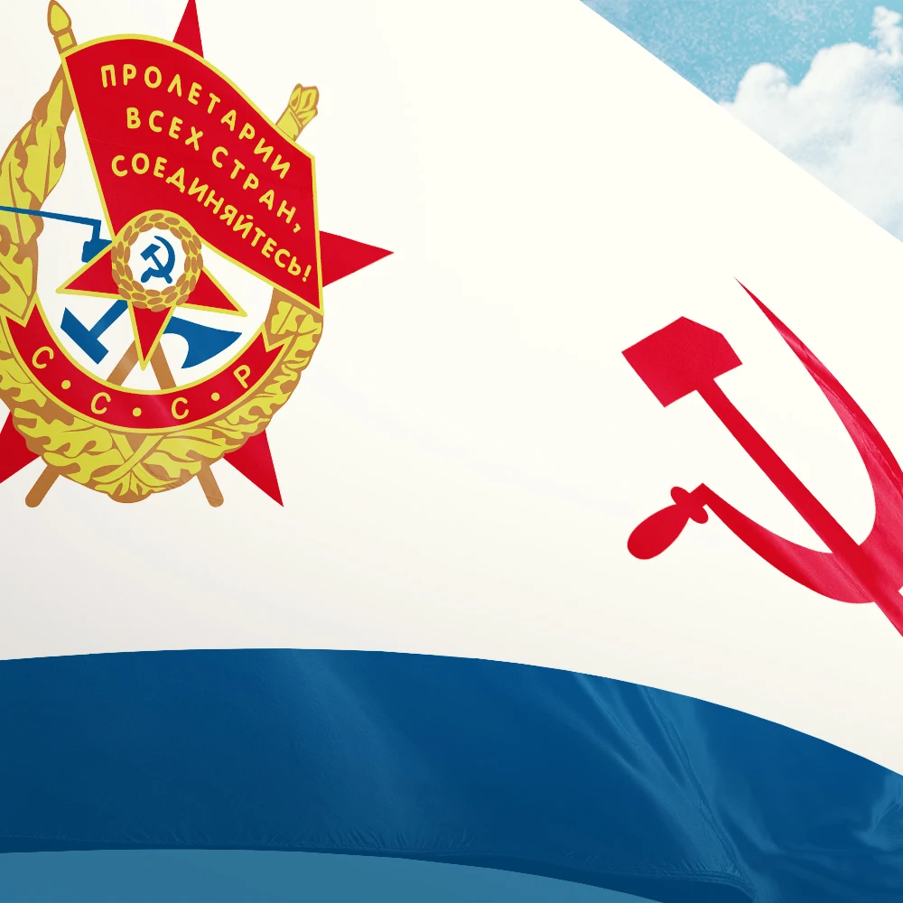 Soviet Red Banner Military Flag Of USSR Navy Forces 3ft x 5ft Polesyter Banner Flying 150* 90cm Custom Double Penetration